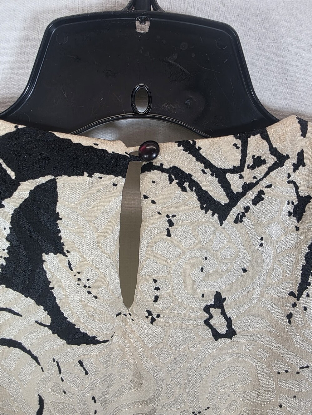 Vintage 80s Silks by St. Gillian 100% Silk Jumpsuit Black Ivory Floral 10 - Picture 8 of 13